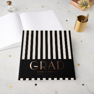 Livre D'or Élégante fête moderne de graduation Foil Guestbook
