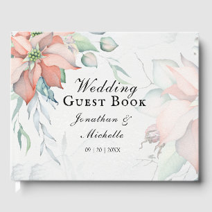 Livre D'or Elégante hiver Noël Vacances Aquarelle Floral
