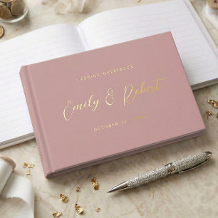 Livre D'or Élégante photographie de mariage à calligraphie en