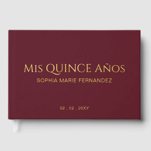 Livre D'or Elégante Quinceañera de Bourgogne moderne