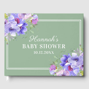 Livre D'or Elégante verdure Aquarelle Baby shower Floral
