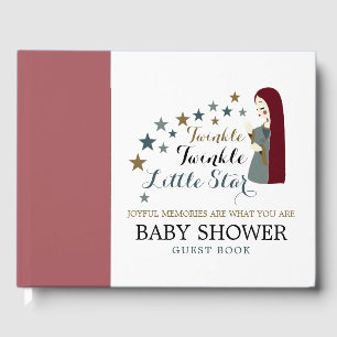 Livre D'or Élégantes Étoiles en chute, Baby shower