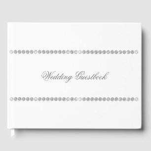 Livre D'or Embellissement Diamant Sur Mariage Blanc