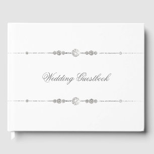 Livre D'or Embellissement Diamant Sur Mariage Blanc