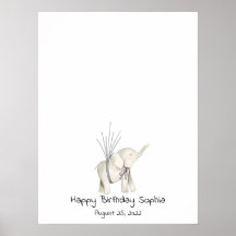 Livre d'or empreinte de pouce d'éléphant de bébé