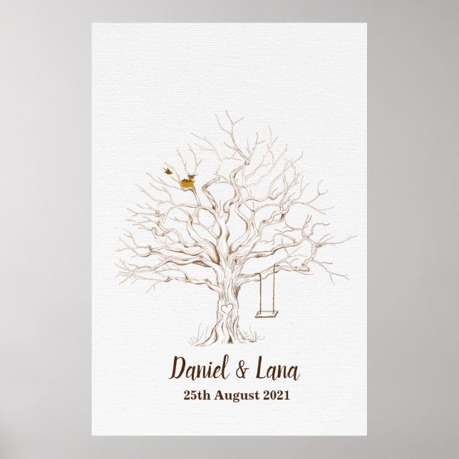 Livre d'or empreinte digitale arbre livre d'or pou (Devant)