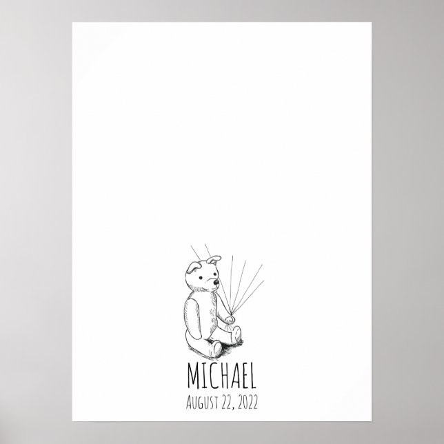 Livre d'or empreintes digitales Teddy Bear (Devant)