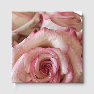 Livre d'or en feuille métallisée Rose Blanche aux