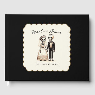Livre D'or Épouse de squelette de dessin + Mariage géant