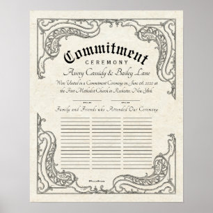 Livre d'or et certificat de Mariage d'engagement