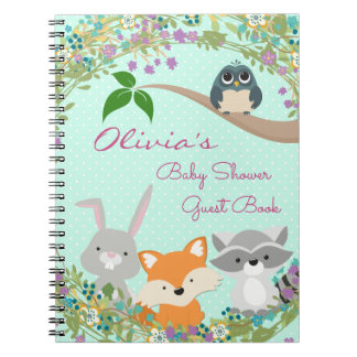 Livre d'or et de cadeaux pour Baby Shower en forêt