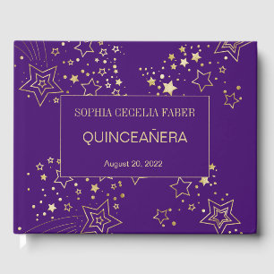 Livre d'or et pourpre Quinceanera