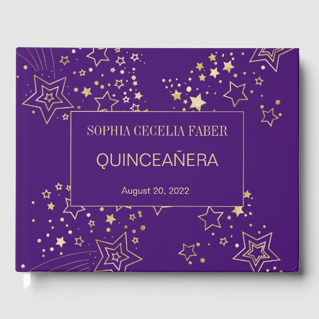 Livre d'or et pourpre Quinceanera (Recto)