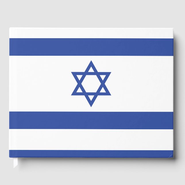 Livre D'or Etat d'Israël Drapeau, Étoile de David Juifs (Recto)