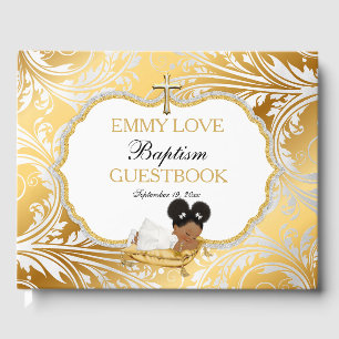 Livre D'or Ethnique Baby Girl Baptism Gold Cross