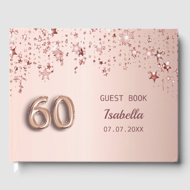 Livre D'or étoiles d'or rose 60e anniversaire (Recto)