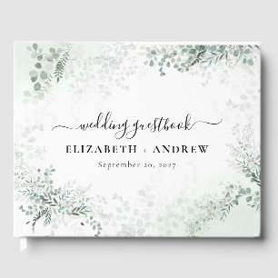 Livre D'or Eucalyptus Botanique Sage Mariage vert
