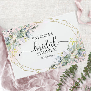 Livre D'or Eucalyptus de verdure Fête des mariées géométrique