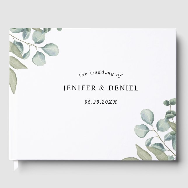 Livre D'or Eucalyptus Greenery Wedding (Recto)