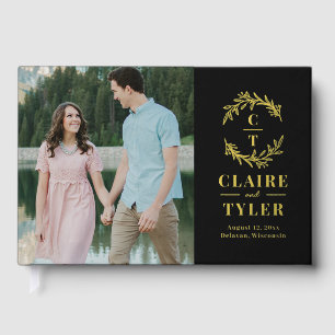 Livre d'or Fancy Initials Foil Mariage