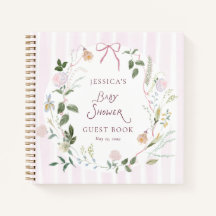 Livre d'or fantaisiste pour Baby Shower avec des f