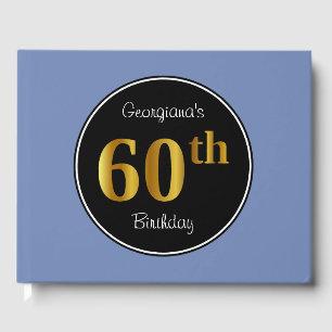 Livre D'or Faux Gold 60th Birthday Guest Book
