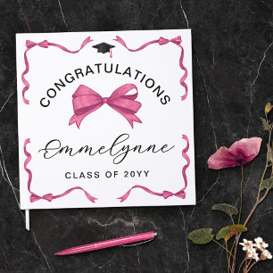 Livre D'or Félicitations à Girly Pink Bow