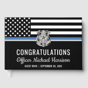 Livre D'or Félicitations à la Police Blue Line Flag
