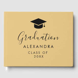 Livre D'or Félicitations Black Gold Graduation