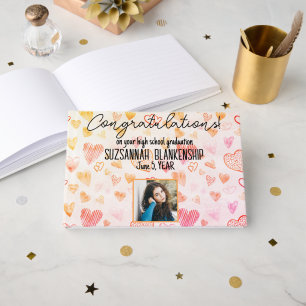 Livre D'or Félicitations pour la graduation Motif cardiaque s