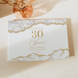 Livre D'or Fête d'anniversaire de mariage de 30 ans en Agate