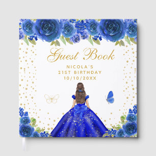 Livre D'or Fête d'anniversaire de princesse aux cheveux bruns