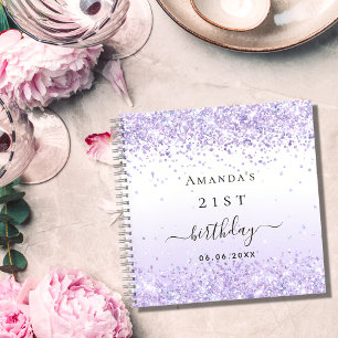 Livre d'or fête d'anniversaire violet parties scin