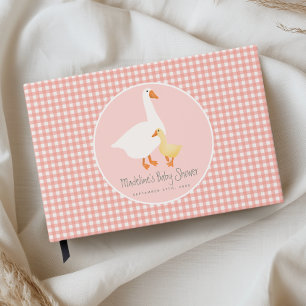 Livre D'or Fête de bébé Coquette en Vichy Rose Rigolote