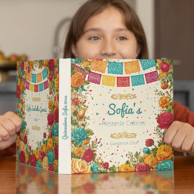 Livre D'or Fête de couleurs Quinceanera, coutume (Créateur téléchargé)