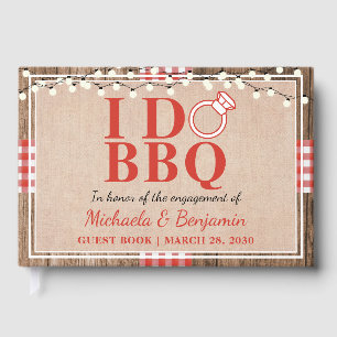 Livre D'or Fête de Fiançailles Rustique BBQ Couple Shower