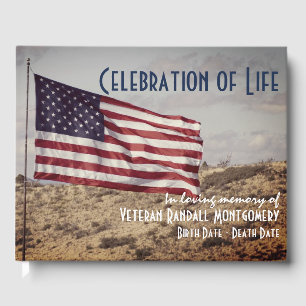 Livre D'or Fête De La Vie Rustique Mémorial Drapeau Américain