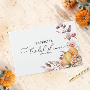 Livre D'or Fête de mariage automnale avec feuilles d'automne