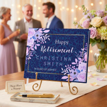 Fête de retraite à l'aquarelle pastel lilas rêveus