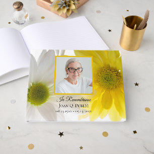 Livre D'or Fête des funérailles blanches jaunes