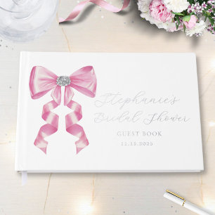 Livre D'or Fête des mariées Coquette en crème de chou rose