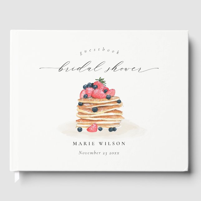 Livre D'or Fête des mariées d'aquarelle rustique aux fruits m (Recto)