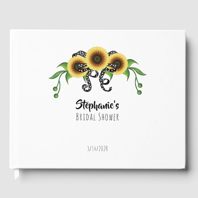 Livre D'or Fête des mariées de couronne de tournesol (Recto)