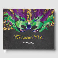 Fête Mascarade Magique Nuit Verte Purple Or