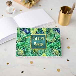 Livre D'or Feuille de jungle de Monstera végétation tropicale