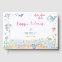 Fille de premier anniversaire sous l'eau aquarelle