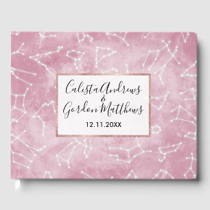 Livre D'or Fille rose blanc Star Constellations Zodiac Nebula