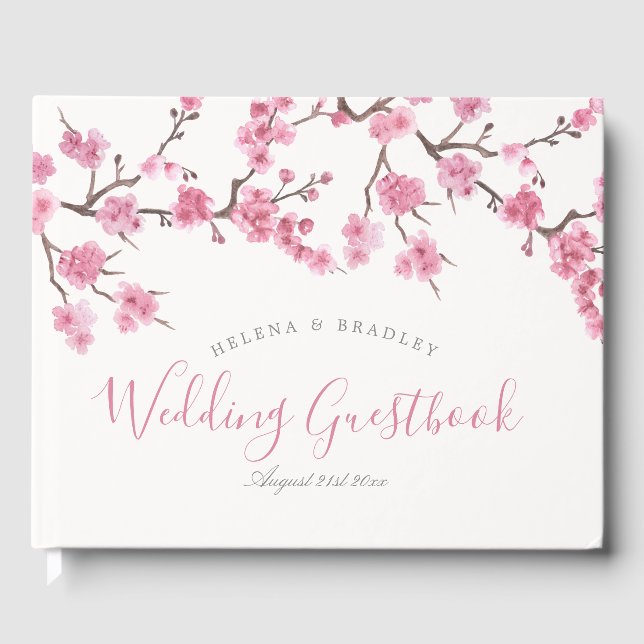 Livre D'or Fleur de cerisier | MARIAGE (Recto)