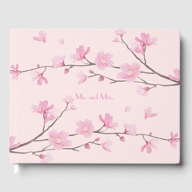 Livre D'or Fleur de cerisier - rose (Recto)