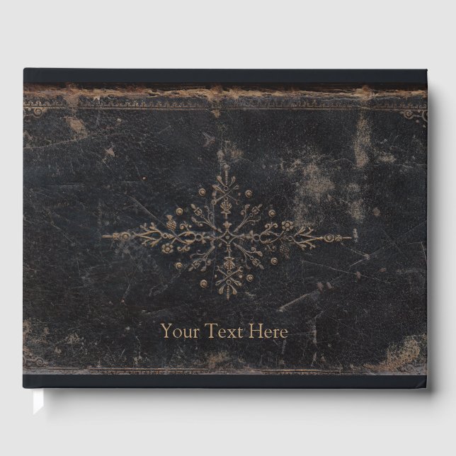 Livre D'or Fleur de lis Antique Cuir (Recto)